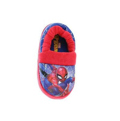 China CUSHIONING Customized Cute Printed Indoor Warm Cartoon Spiderman Plush Slippers for Boys Girls Children Kids for sale