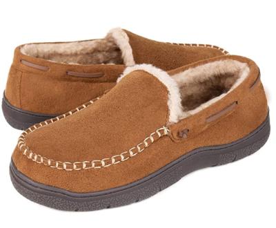 China 2021Winter Fashion Warm Shoes Memory Foam Fur Moccasin Outdoor Indoor Non-slip Slippers For Men for sale