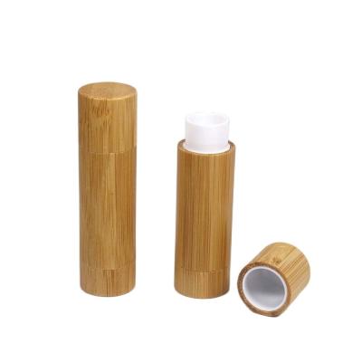 China Eyelash Mascara Wand Brush Natural Wooden Bamboo Lipstick Tube Cosmetic Lip Balm Packaging Container Can Be Customized Logo for sale