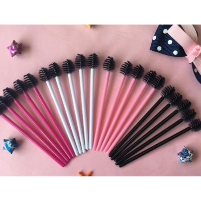 China New Apple Shaped Disposable Feather Eyelash Brush Roll Color Eyelash Brush for sale