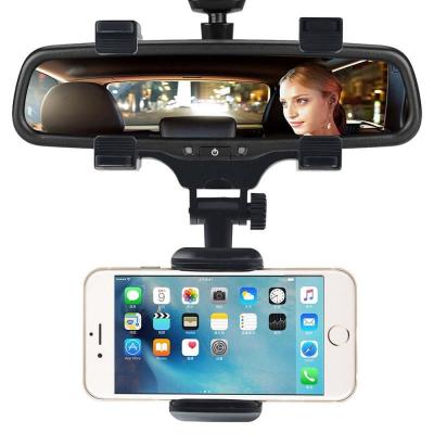 China 360 Degree Car Mobile Phone Holder For Phone Gps Smartphone Holder Car Rearview Mirror Mount Phone Holder for sale