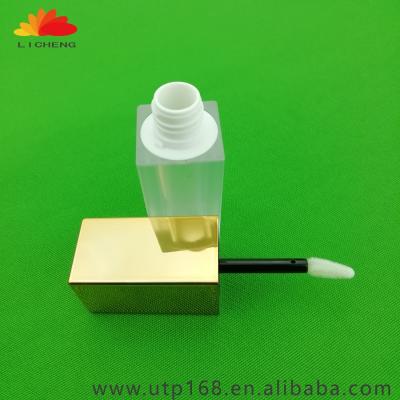 China Fashionable Hot Selling Wand Tubes Lip Gloss Containers Gold Lip Gloss Tube Container Made in China for sale