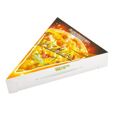 China Recyclable Customized Biodegradable Logo Small Size Kraft Paper Triangle Pizza Slice Box for sale