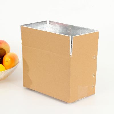 China Large Recyclable Cold Chain Transport Thermal Insulation Cardboard Box Fresh Food Frozen Food Seafood Shipping Packaging for sale