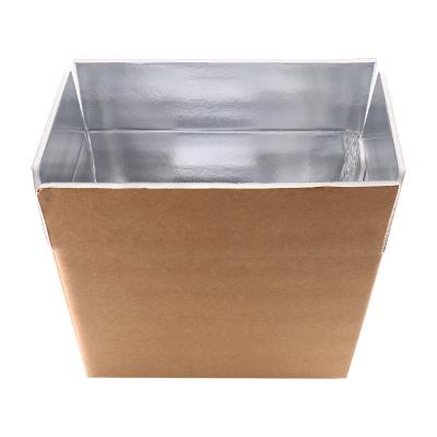 China Free Sample Recyclable Vegetables Fruits Shipping Boxes Aluminum Foil Liner Thermal Insulated Cardboard Packaging Box for sale