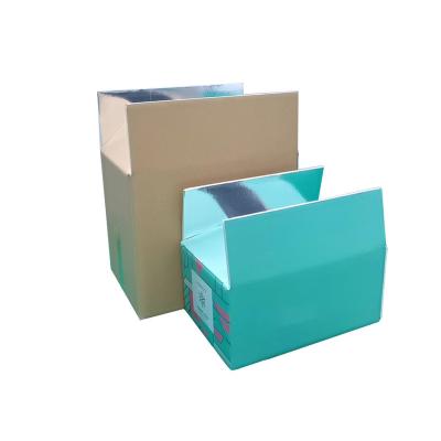 China Customized Recyclable Food Seafood Cold Chain Insulation Aluminum Foil Shipping Box For Frozen Packaging for sale