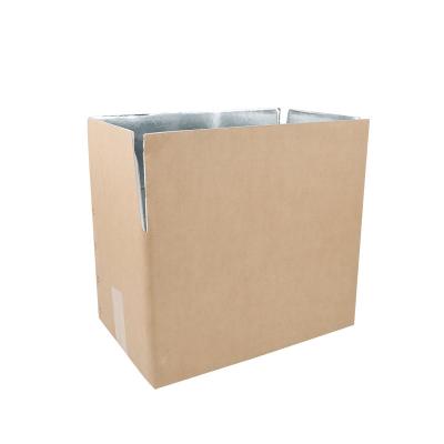 China Seafood Recyclable Custom Thermal Fruit Aluminum Foil Shipping Box Food Logo Epe /xps Foldable Insulation Cardboard for sale