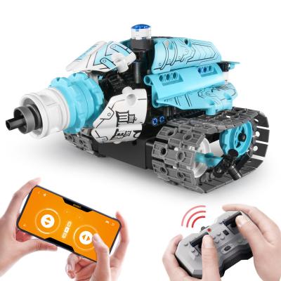 China 2.4G APP Controlled RC Remote Control 3 in 1 STEM DIY Mechanical Head Robot APP Educational Kit Programming Building Blocks for sale