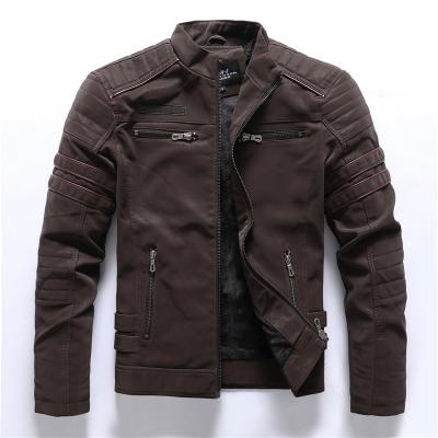 China Wholesale Men's Leather Jacket Men's Fashion Thin Matte Matte PU Jacket Motorcycle Breathable Coat Winter Clothing Coat for sale