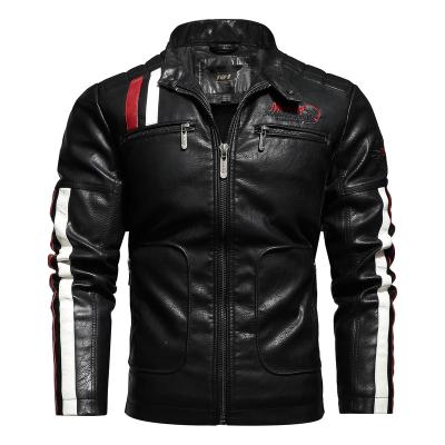 China Wholesale Men's Breathable Winter Packing Clothing Europe USA Motorcycle PU Leather Jacket Plus Size Cold Proof Men's Leather Jacket for sale