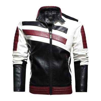 China Wholesale Men's PU Leather Jacket Winter Large Size Europe America Breathable Leather Jacket Men Plus Fleece Motorcycle Leather Jacket for sale