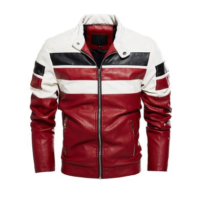 China Men's Leather Jackets Breathable Imitation Genuine Leather Jacket Add Wool Motorbike Motorcycle Warm PU Jacket Leather For Men Winter for sale