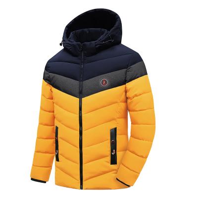 China Wholesale Custom Mens Padded Coats Breathable Bubble Plus Size Warm Striper Jacket Winter Mens Jacket For Men for sale