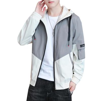 China Color Combination Breathable Hooded Jacket Men's Korean Casual Jacket For Spring for sale