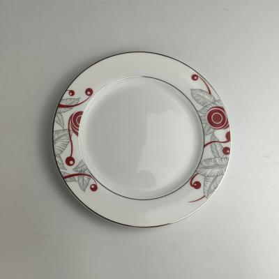 China Viable New Style Custom Logo Printing Porcelain Christmas Dinner Dish Party Dinnerware Set Ceramic Gift for sale