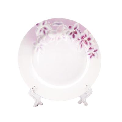 China Sustainable Cheap Cherry Blossom Printed Ceramic Fine Bone China For Home And Hotel Dish for sale