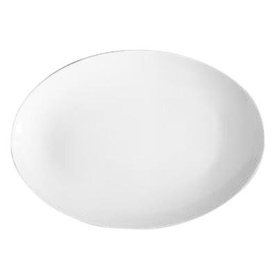 China Customized Viable 16,14,12,9.7 Inch Cheap Restaurant Fine Bone China White Dinner Dishes For Sale for sale