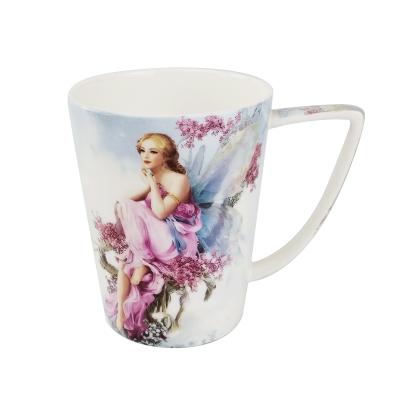 China Hot Sale Wholesale Custom Logo Luxury Bone China Mug, Creative Design Coffee Viable Factory Ceramic Mug for sale