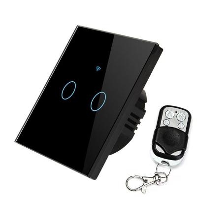 China 1/2/3/4 Way 1/2/3/4 Band Waterproof Fireproof Smart Wireless Touch Switch Scratch RF Wifi 2 Screen Wall Remote Control Glass Switch for sale