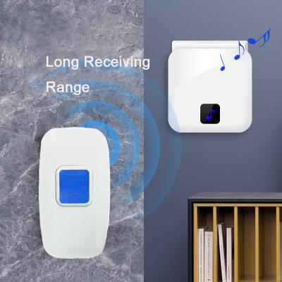 China Modern Smart Home Elderly Home SOS Alarm Doorbell Factory Price US EU Plug Waterproof Remote Wireless Door Bell for sale