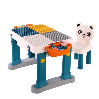 China Plastic Low Price Guaranteed Multifunctional Quality Children's Building Block Table for sale