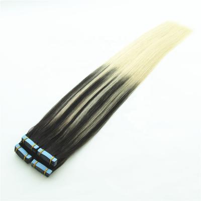 China Silky Straight Wave Virgin Cuticle Aligned Tape Hair Extensions Indian Human Double End Hair Extensions Full Pulled Tape for sale