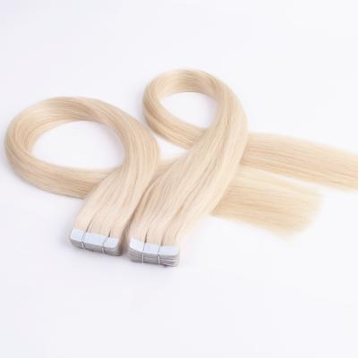 China Wholesale Russian Invisible Double Cuticle Silky Straight Virgin Hair Tape Extension Luxury Hair Wave Pulled for sale