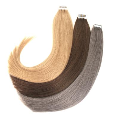 China Silky Straight Wave Cuticle Aligned European Grade 10A Double Pulled Hair Tape Hair Extension Tape Hair Extensions for sale