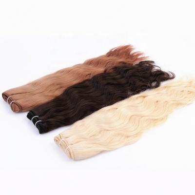 China Wholesale Silky Straight Wave Hair Express Cuticle Aligned Machine Drawn Russian Hair Double Weft Extensions for sale