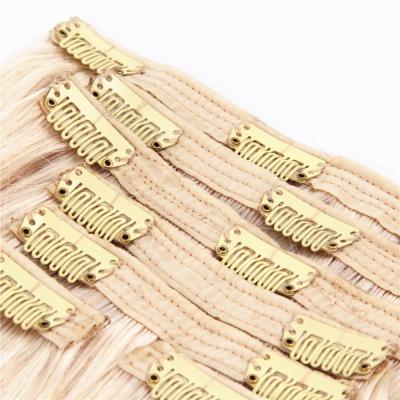 China Silky Straight Wave Brazilian Cuticle Aligned Remy Double Drawn Hair Raw Clip In Hair Extensions for sale