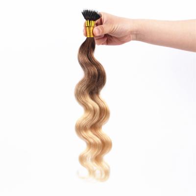 China Blonde Hair Ring Remy Hair Nano Body Wave Balayage Color Body Weave Extensions for sale