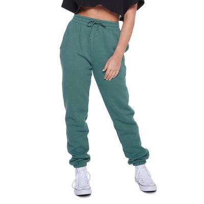 China Women's Anti-Wrinkle Cotton And Polyester White Sweatpants Autumn Winter Thick Fleece Oversized Loose Jogger Pants for sale