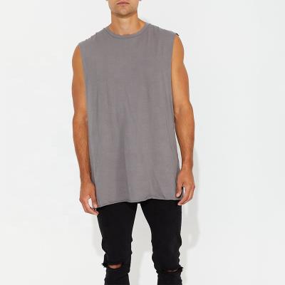 China Gray Gym Vest Blank Crewneck Prices Cotton Cheap Active Men's Casual Style Anti-Wrinkle Price Sleeveless T-Shirt for sale