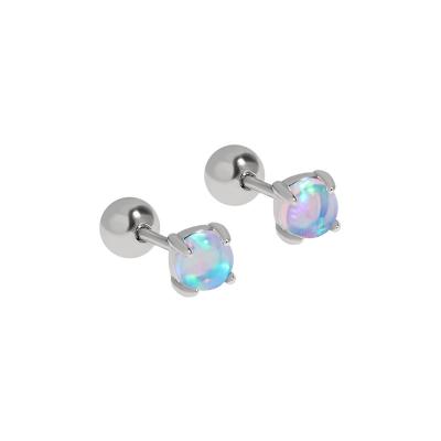 China Original Jewelry FASHIONABLE Sterling Silver Moonstone Stud Earrings for Girls for sale