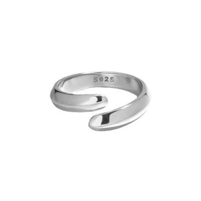 China Brilliant designer Adjustable Ring 925 Sterling Silver For Girls INS FASHIONABLE style minimalist for sale