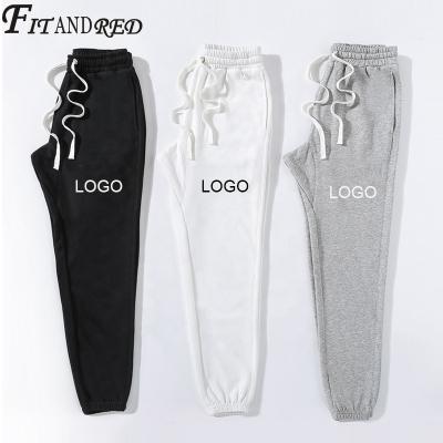 China Wholesale Fashion Anti-static 100 Cotton Casual Elastic Waist Drawstring Casual LOGO Sweatpants Training Sweatpants For Men for sale