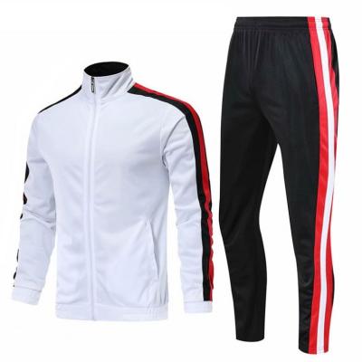 China Clothing Manufacturer Custom Mens Sports Stripe Jogging Sweatsuit Breathable Tracksuit Set for sale