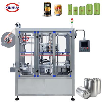 China CLOTHING XINHUA Craft Beer Shrink Sleeve Aluminum Beer Can Canned Labeling Machine For PET Can for sale