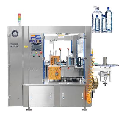 China Food PACKSOUL Roll Fed Labeling Machine Wrap Around Labeling Machine For Water Bottle for sale