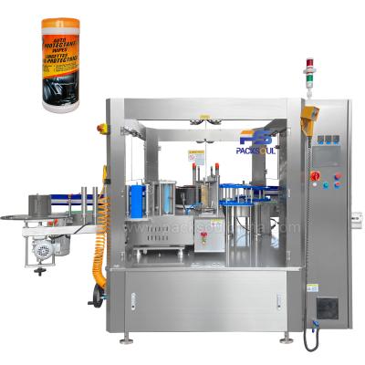 China Food PACKSOUL Carbonated Drink Bottles OPP Labeling Machine BOPP Hot Glue Labeling Machine for sale