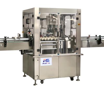 China Rotary Automatic Food Sticker Labeling Machine Bottles Wrapping Type PACKSOUL Sticker Labeler For Round Bottles for sale