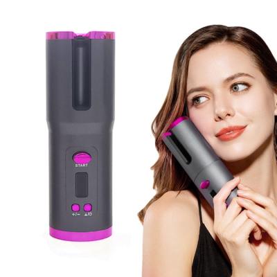 China Ceramic Infrared Cordless Automatic Hair Curler Rotating Interchangeable Electric LCD Display Digital Hair Curler Hair Care Iron Hair Curler for sale