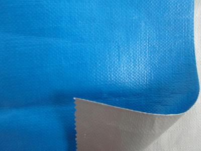 China blue /silver laminated heavy duty pe tarpaulin fabric for sale