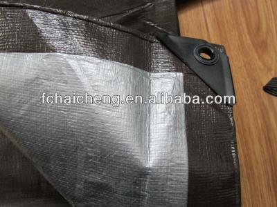 China Black / Silver Heavy Duty Tarpaulins for cover for sale