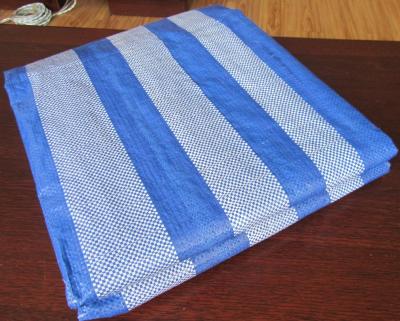 China 90gsm white-blue pe tarpauiln ,hdpe woven fabric for sale