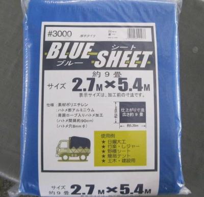 Chine bâche prête à l'emploi du pe 55g bleu pour le Japon à vendre