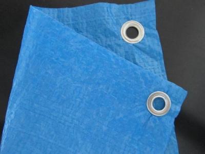 China blue color 50gsm-60gsm light weight HDPE waterproof tarpaulin poly tarp Te koop