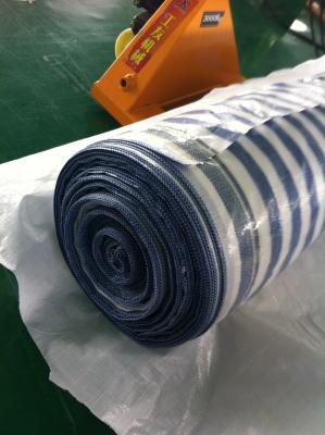 China waterproof woven fabric tarpaulin roll, stripe hdpe tarpaulin curtain en venta