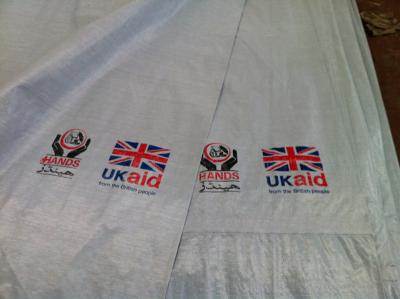 China Customized Logo Printed Square Hay Tarps en venta