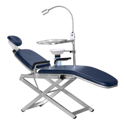 China Portable Metal TPC Unit Folded Chair Dental Foldable Chair Easy Folding Chair With Cuspidor for sale